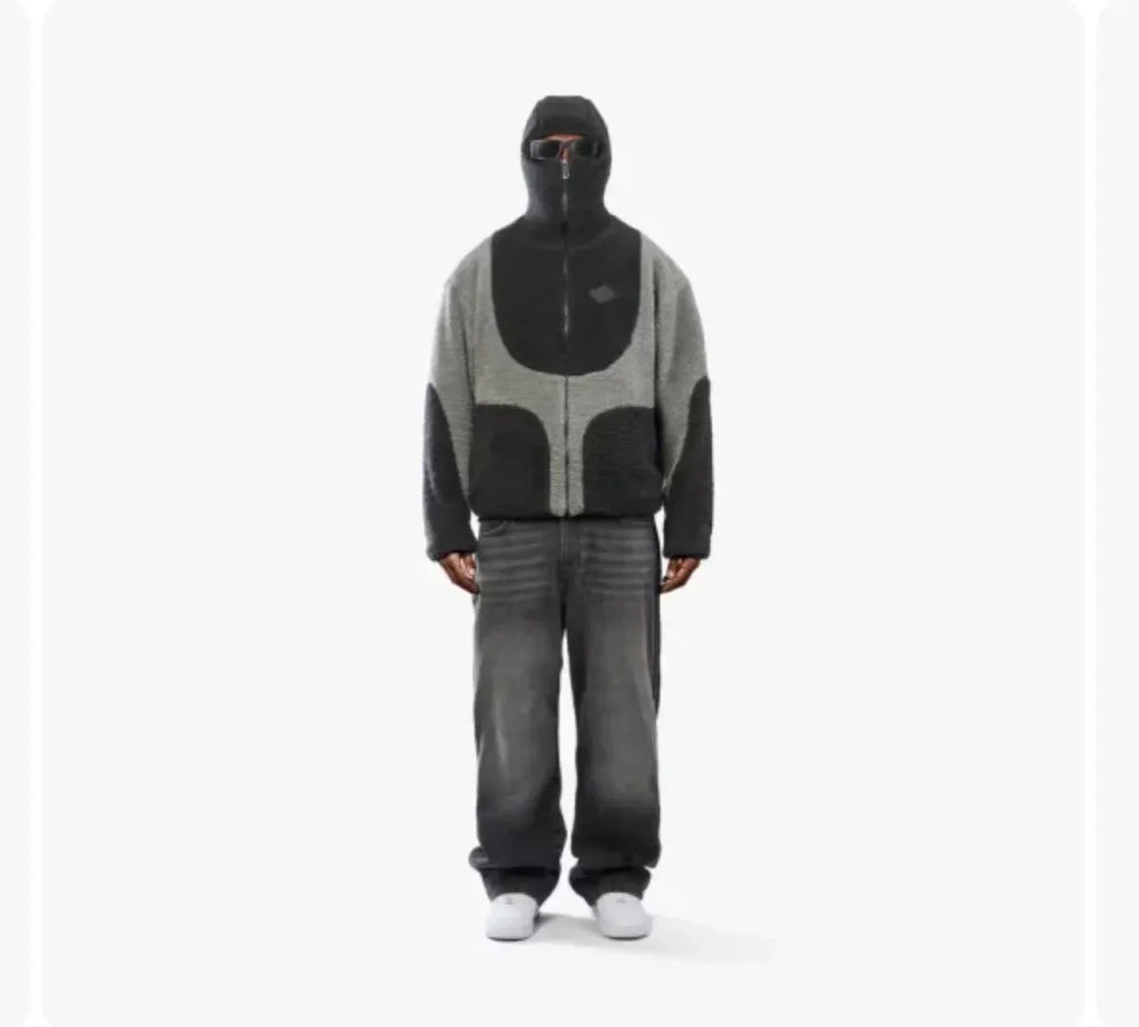Lamb Wool Hooded Zipper Coat