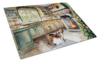 Basset Hound Christmas Cookies Glass Cutting Board