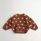 Vintage Polka Dot Printed Knitwear Pullover Fashion | Streetwear