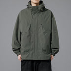 Men's Windproof Waterproof Hooded Jacket for Outdoors