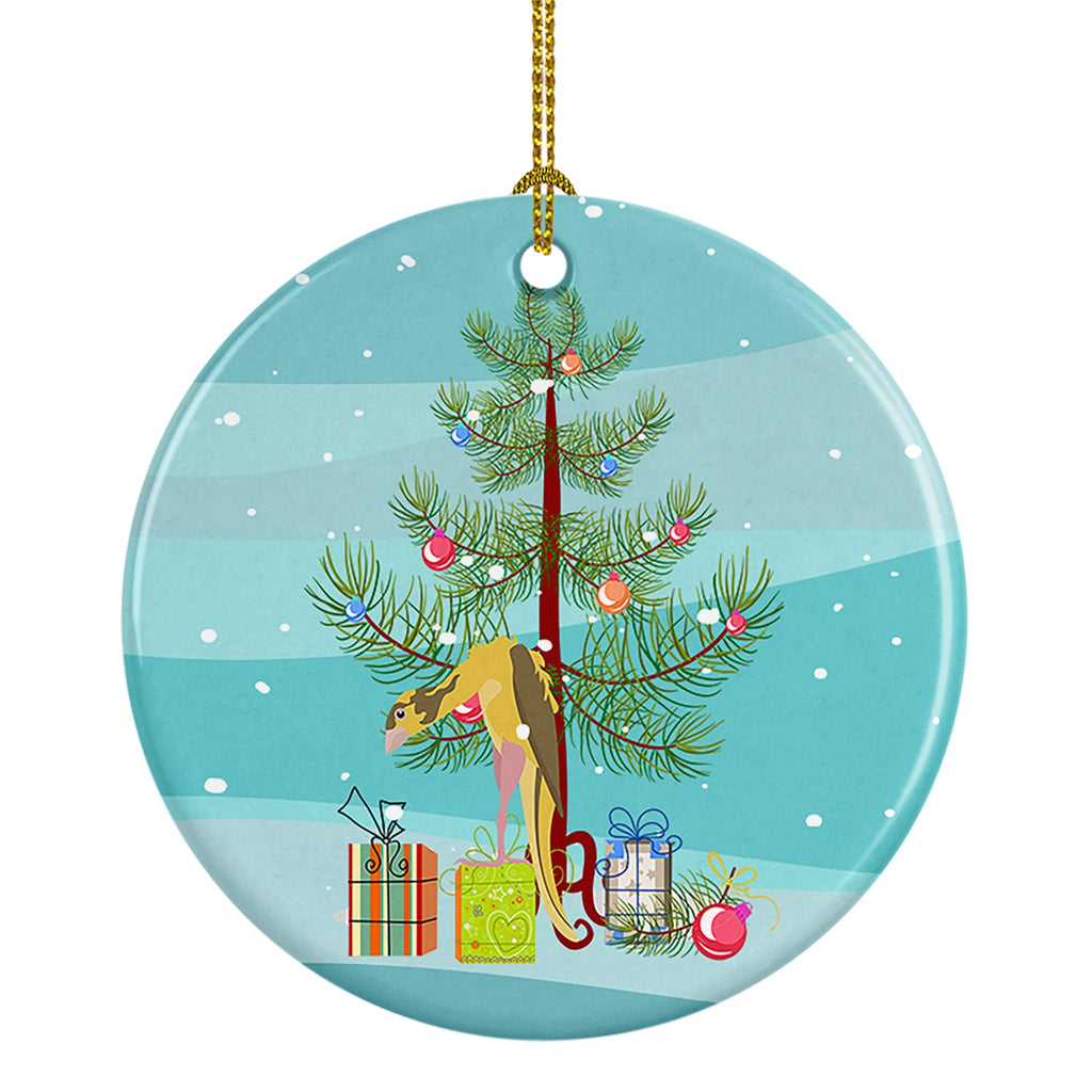 Jibso Canary Merry Christmas Ceramic Ornament