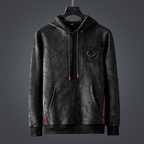 Men's Long-Sleeved Black Round Neck Sweater