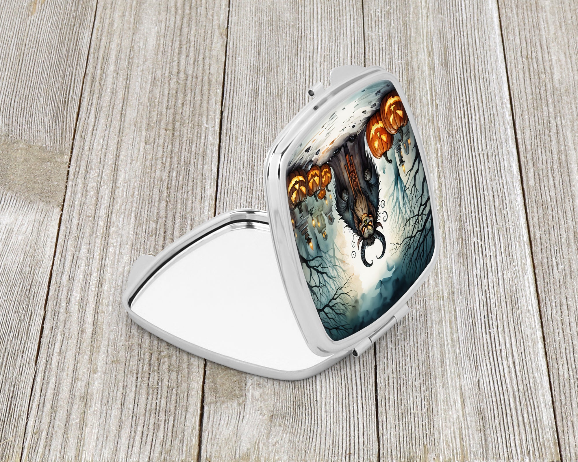 Krampus The Christmas Demon Spooky Halloween Compact Mirror