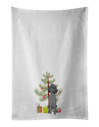 Poodle Standard Gray Christmas Kitchen Towel Set of 2