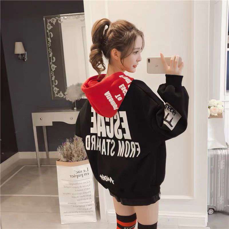 Plus Size Velvet Hooded Jacket for Women