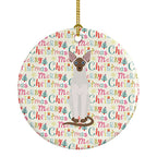 Colorpoint Shorthair Cat Christmas Ceramic Ornament