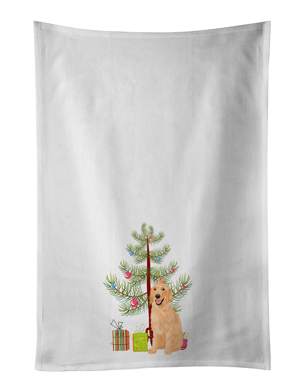 Golden Retriever Gold #1 Christmas Kitchen Towel Set of 2