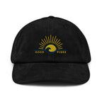 Good Vibe Sunrise Corduroy Hat | Embroidered Cap
