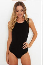 Sexy Back Strap Bodysuit with Tie Design