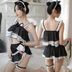 Lingerie Set - Sexy Catwoman Maid Costume Outfit