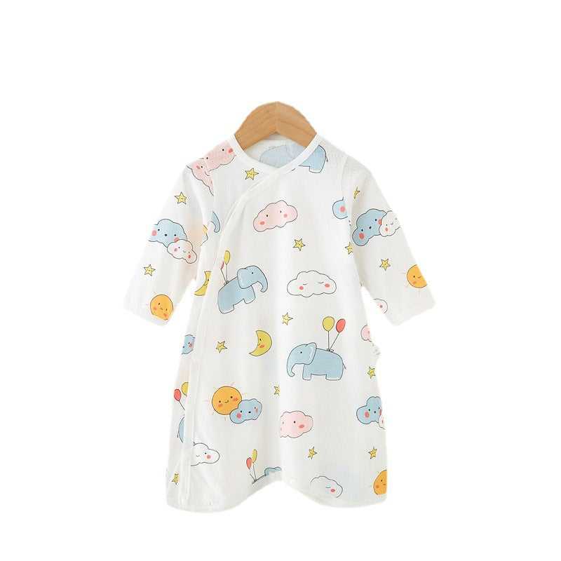Baby Cotton Long Sleeve Romper for Summer Sleepwear
