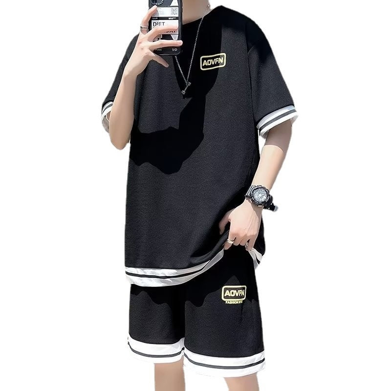 Round Neck Stripe Contrast Pullover for Casual Sports | Streetwear