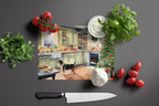 Basset Hound Christmas Cookies Glass Cutting Board