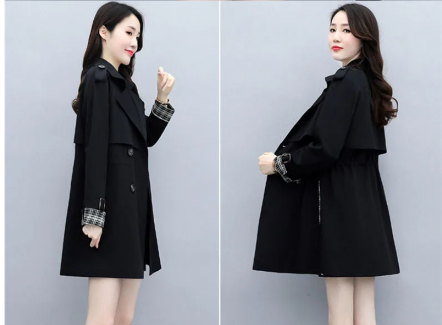 Mid-Length Women's Casual Trench Coat