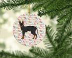 English Toy Terrier #2 Merry Christmas Ceramic Ornament