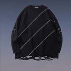 High Street Diablo Color Block Hole Sweater
