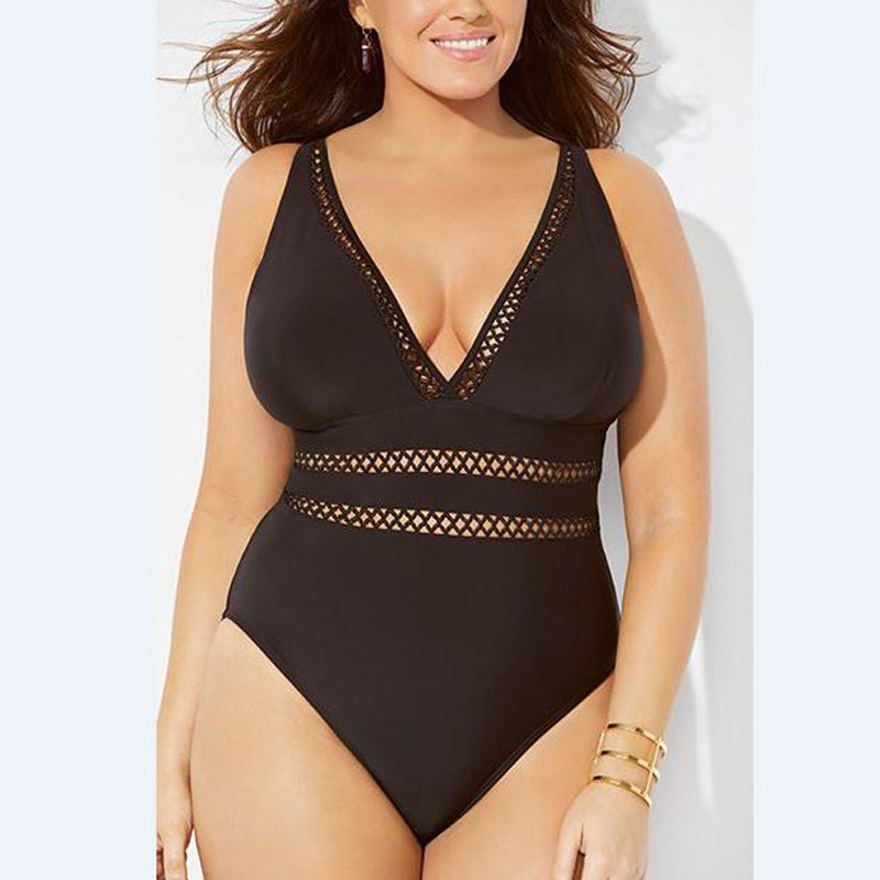 Women's Sexy Backless One-Piece Swimsuit Plus Size