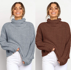 Women's Knitted High Collar Sweater