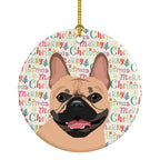 French Bulldog Fawn #2 Christmas Ceramic Ornament