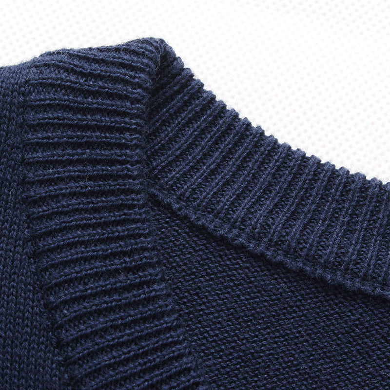 Men's Striped O-neck Slim Fit Knitted Sweater (M-4XL)