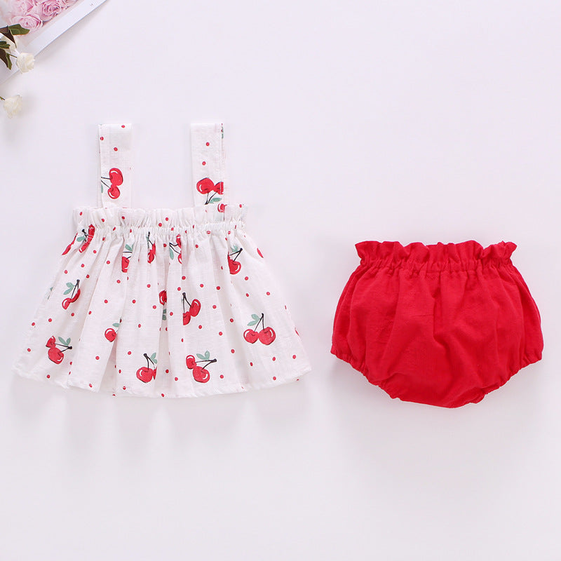 2023 Baby Summer Dress Set for Girls 0-2 Years