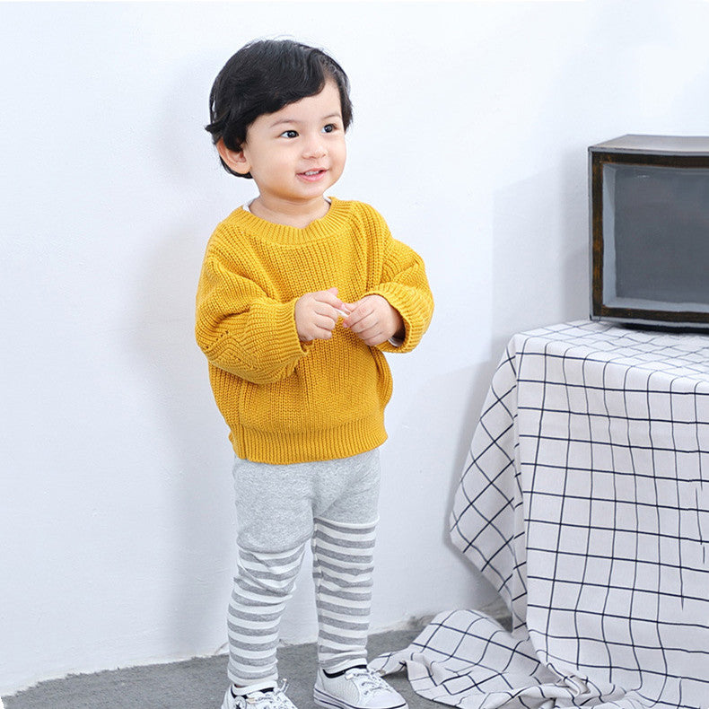 Boys' Knitted Pullover Sweater for Autumn and Winter | Streetwear