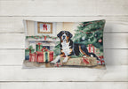 Greater Swiss Mountain Dog Cozy Christmas Throw Pillow