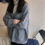 Women's V-Neck Long Sleeve Cardigan - 7 Colors Available