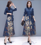Plus Size Velvet Long Sleeve Trench Coat with Suit Collar