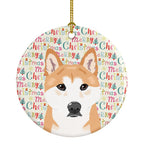Shiba Inu Red #1 Christmas Ceramic Ornament
