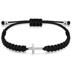 Adjustable Milan Rope Bracelet with Cross Pendant