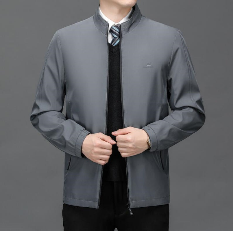 Men's Slim Fit Business Jacket - Casual High Collar Coat