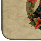Field Spaniel Christmas Flowers Dish Drying Mat