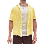 Summer Knit Hollow Short-Sleeve Cardigan
