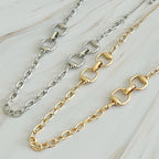 Double Equestrian Horsebit Chain Necklace