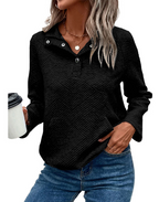 Solid Color Long Sleeve Stand Collar Sweater