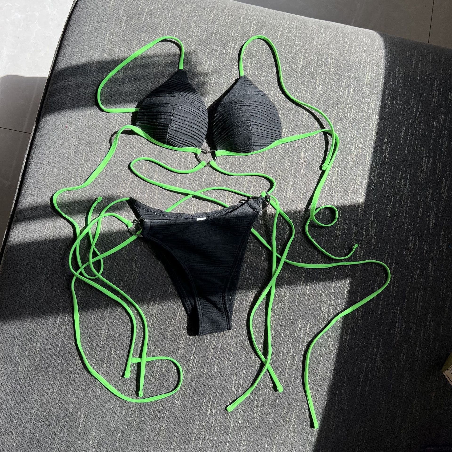 2022 Sexy Heart-Shaped Drawstring Bikini Swimsuit