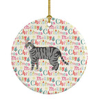 Dragon Li #1 Cat Christmas Ceramic Ornament