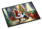 Collie and Santa Claus Doormat