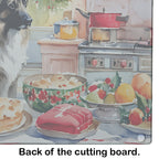 Norwegian Elkhound Christmas Cookies Glass Cutting Board