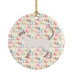 Siamese modern #1 Cat Christmas Ceramic Ornament