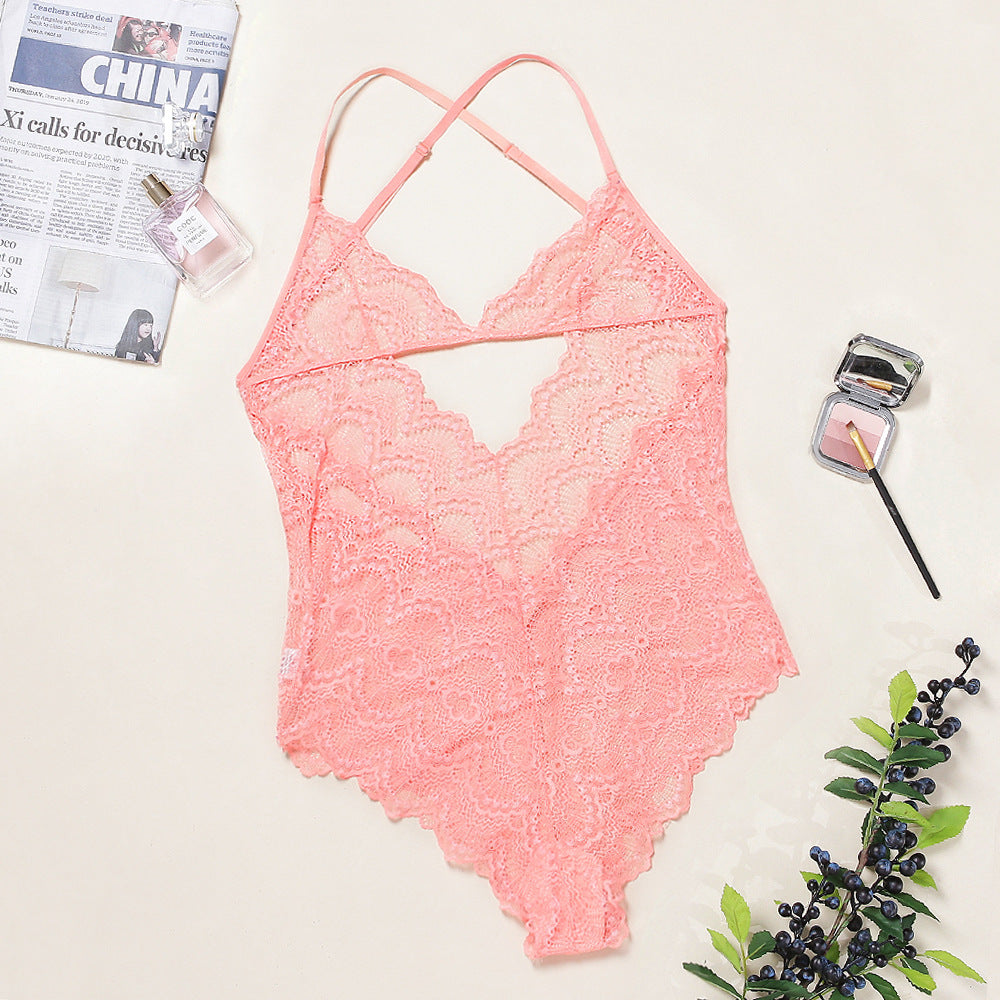 Whatiwear 2019 Plus Size Sexy Lace Bodysuit for Women