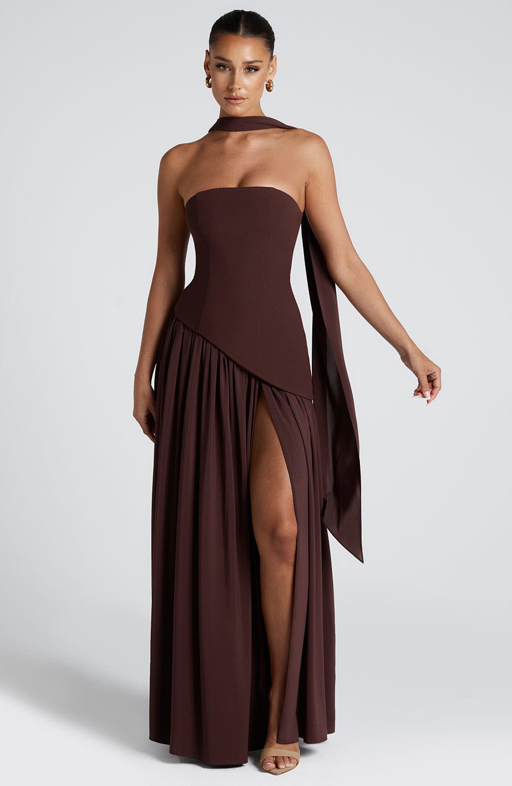 Color Block Off-Shoulder Tube Top Dress