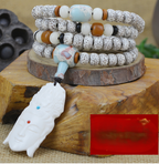 Tibetan Bodhi 108 Bead Star and Moon Prayer Bracelet