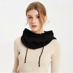 Cozy Knit All-in-One Hat & Scarf Pullover | Streetwear