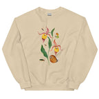 Orchid Flower Sweatshirt - Floral Print Crew Neck | Streetwear