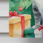 Ural Rex Cat By the Christmas Tree House Flag