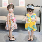 Girls' Princess Dress with Floral Print for Kids