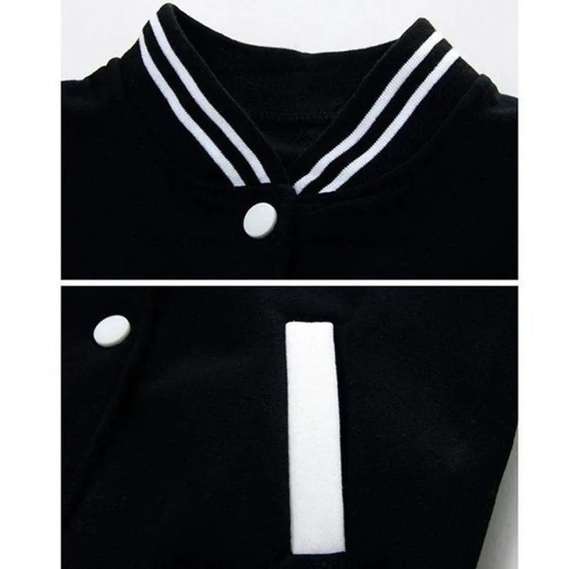 Men's Solid Color Bomber Jacket - Casual Korean Style