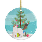 Turkish Van Cat Christmas Ceramic Ornament